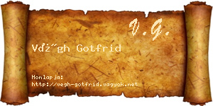 Végh Gotfrid névjegykártya